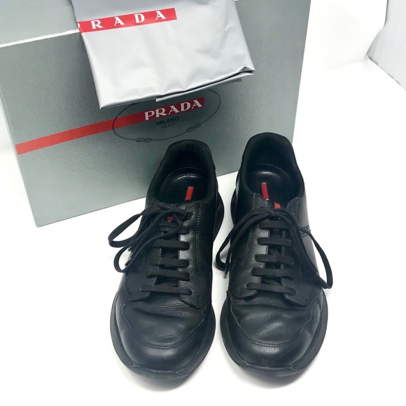 Prada Vitelli Plume Low Top Sneakers - Picture 3 of 10